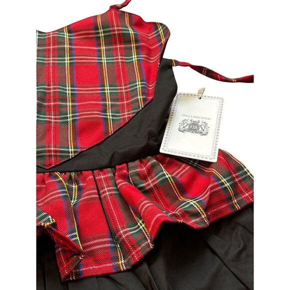 NWT Only Little Once Christmas Plaid Apron Child medium 2 of 2 - Picture 5 of 6